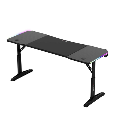 Tavolinë gaming Huzaro Hero 4.6 RGB, lartësi e rregullueshme, ndriçim RGB, e zezë