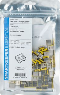 Bllokues porte USB A Smart Keeper Basic, set 100 copë, i verdhë