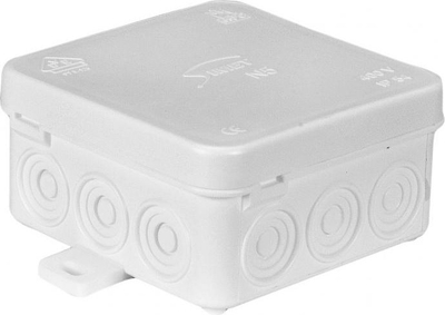 Kuti hermetike sipërfaqësore Simet N5 83005006, 75x75x39mm, IP54, e bardhë