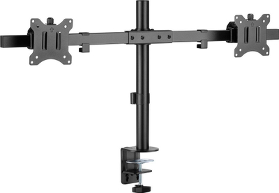 Mbajtëse monitori M Dual, për 2 monitorë 17-32", montim në tavolinë, e zezë