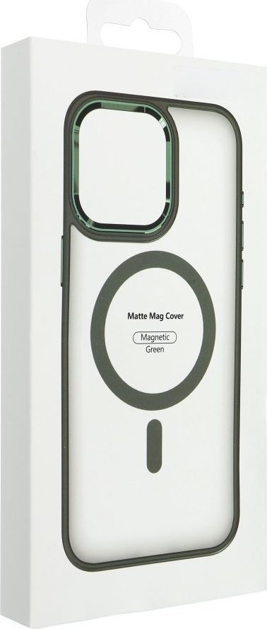 Заштитна маска MagSafe Silicone Matte за iPhone 16 Pro, проѕирна, зелена