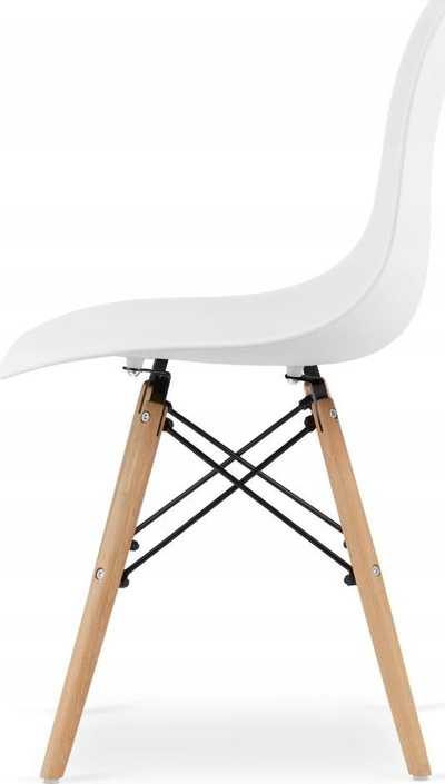 Set tavoline ngrënieje OSKAR, tavolinë 80x80 cm, 4 karrige OSAKA, sonoma dhe të bardha