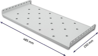 Raft fiks për kabinet RACK Qoltec, 19", 490x250mm, gri