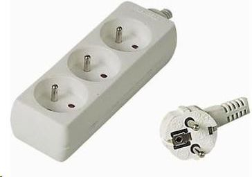 Shirit rryme PremiumCord PP3-03, 3 priza, 3m, i bardhë