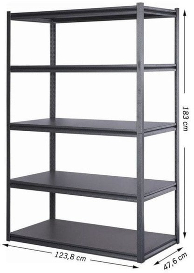 Raft magazinimi GS501, 183x120x45cm, kapacitet 360kg, metalik