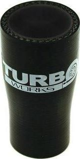 Reduktor i drejtë silikoni TurboWorks Black, 32mm me 35mm, i zi