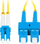 Kabllo fibror Lanberg SC UPC në LC UPC, singlemode duplex, 2m, i verdhë