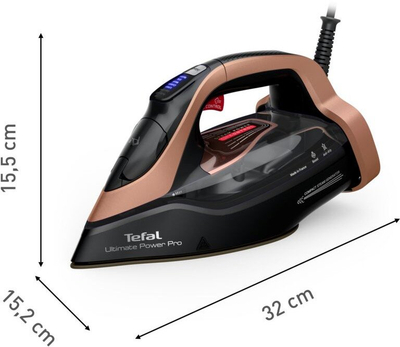 Hekur me avull Tefal Ultimate Power Pro FV9E50E0, 2800W, vetëpastrim, blu