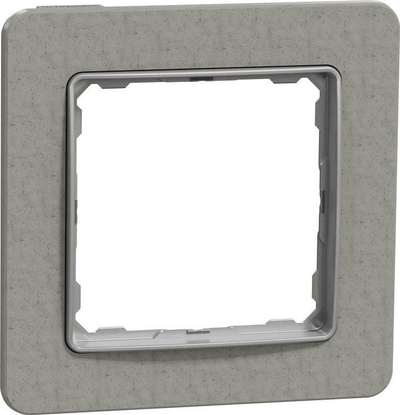 Kornizë prizë Schneider Sedna Elements 1-vendëshe, montim sipërfaqe, efekt beton, gri