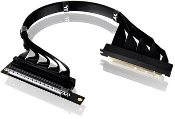 Kabllo riser PCI-E 4.0 Thermaltake Dual 90°, 400mm, e zezë