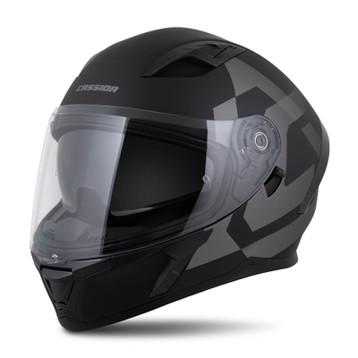 Kaskë moto Cassida Orbit Grind, integrale, polikarbonat, e zezë mat gri, XS