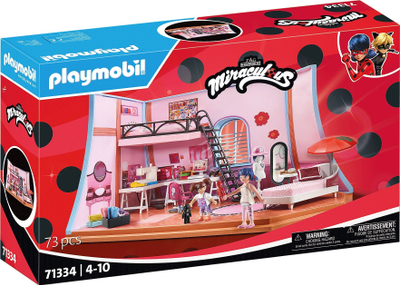 Set lojrash Playmobil Miraculous Lofti i Marinettës, 73 pjesë, me figura, rozë