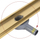 Линеарен канал за туш REA Neox Pro 60 cm, инокс челик, Brush Gold
