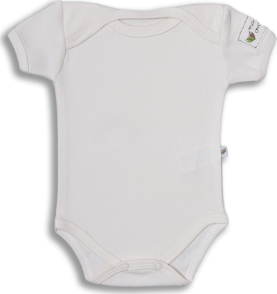Body për beba Nanaf Organic Butterfly, pambuk organik 100%, me mëngë të shkurtra, ngjyrë natyrale