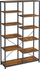 Raft dykatësh OSKAR Rustic Loft, 9 rafte, 100x30x170 cm, lis rustic me kornizë të zezë