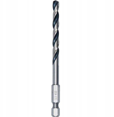 Frezë spirale Bosch Professional PointTeQ, HSS, 5.5mm, bisht gjashtëkëndor