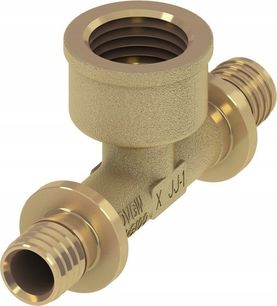 Tee bronzi Tece FI, 16mm x 1/2" x 16mm, bronzi