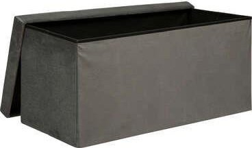 Stol palosës Atmosphera Lilou Double Folding Pouf, kadife, 76x38cm, gri