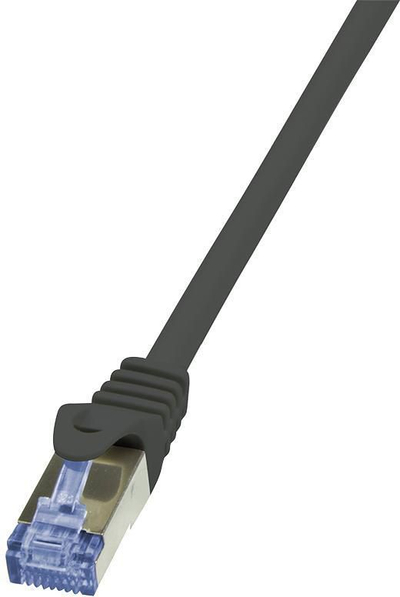 Kabllo LogiLink CAT6a, Patchcord, S/FTP, 5m, e zezë