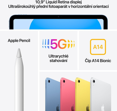 Таблет / iPad Apple 2022, 256GB, Wi-Fi + Cellular, розова боја
