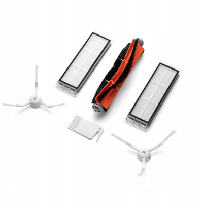 Set aksesorësh JETtools për robot fshesë Roborock S5 S50 S55 Xiaomi Mi Robot, 3x furça, 2x filtro