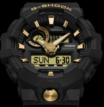 Orë dore Casio G/G Shock GA 710B-1A9