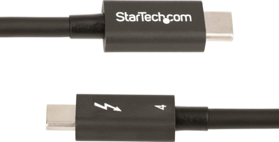 Kabllo Thunderbolt StarTech.com TBT4, 1m, 40Gbps, 100W PD, e zezë