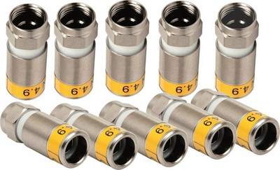 Konektor kompresioni F Cabelcon RG6, për kabllo 7 mm, metalik