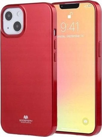 Kapak telefoni Mercury Jelly Case për iPhone 15 6.1", TPU, i kuq