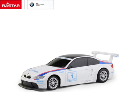 Makina me telekomandë BMW M3 GT2, shkalla 1:24, e bardhë