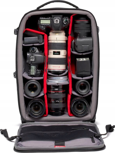 Çantë me rrota për aparat Manfrotto Advanced Rolling Bag III, për 1–2 trupa dhe lente, për laptop 15", e zezë