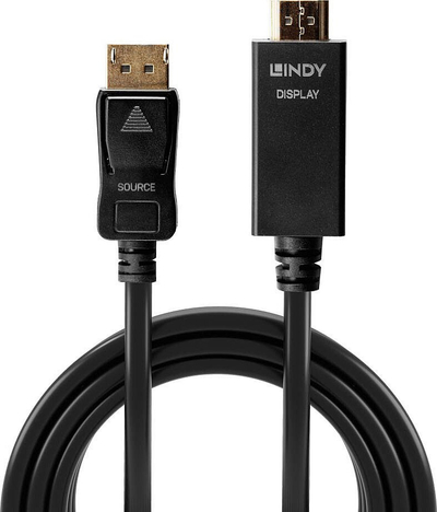 Kabllo DisplayPort në HDMI LINDY, 2m, 4K 30Hz, i zi