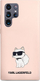 Mbështjellës telefoni Karl Lagerfeld Silicone Choupette KLHCS23LSNCHBCP për Samsung Galaxy S23 Ultra, hardcase, rozë