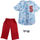 Set rrobash Barbie Ken Fashion, bluzë vere, pantallona, me ngjyra