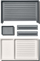 Organizator OXO për sirtar me ndarëse të lëvizshme për takëme, 41.5 x 25 cm, i bardhë me gri