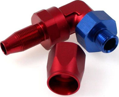 Lidhës rrotullues 90° TurboWorks AN10, 7/8-14", alumin, i zi