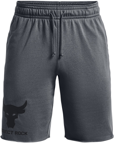 Кратки спортски панталони Under Armour Project Rock Terry, машки, сиви