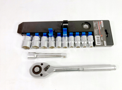 Set çelësash tubash Forsage Ratchet 1/2", 12 copa, Cr-V