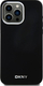 Kapak telefoni DKNY Liquid Silicone Silver Metal Logo MagSafe për iPhone 15 Pro Max, i zi