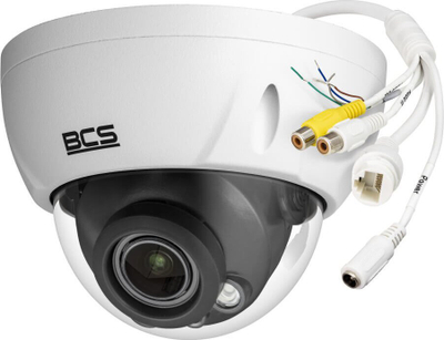 Kamerë IP dome BCS Line BCS-L-DIP45VSR4-Ai1, 5Mpx, lentë 2.7-13.5mm, e bardhë