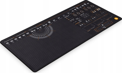 Mousepad gaming EK Quantum Dimensions L, sipërfaqe pëlhure, bazë gome, i zi
