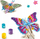 Set kreativ SES Creative 14035 për zbukurim fluturash druri, me bojëra dhe letra zbukuruese, shumëngjyrësh