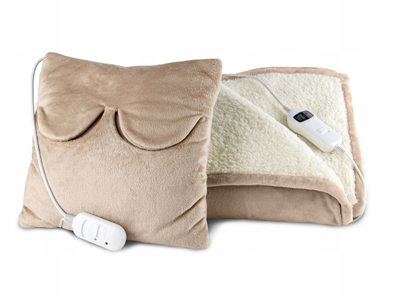 Jastëk elektrik GOTIE GPE-200G, 2 shkallë nxehjeje, mbulesë fleece, bezhë e çelët