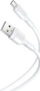 Полначки кабел XO NB212 USB во microUSB, 1 m, 2.1A, бел