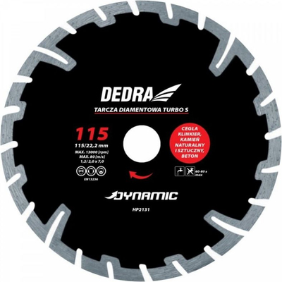 Teh prerës Dedra, 22.2mm, i zi