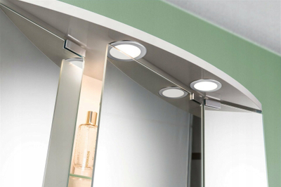 Set spote të futura LED Paulmann Round 65mm, 3x2.5W, 230V, ngjyrë argjendi