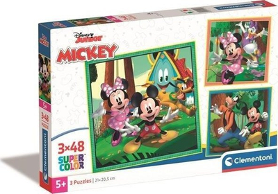 Puzzle Clementoni 3 në 1 Mickey Mouse Celebration, 3x48 copa, shumëngjyrëshe