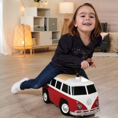 Makinë lodër ride on BIG Volkswagen Van, me zë, për kalamaj, e bardhë