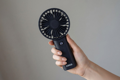 Ventilator dore tavoline Noveen F120, me bateri 2200mAh, USB, i bardhë