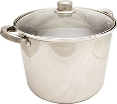 Tengere Koko Inox 13L, 28 cm, për induksion dhe gaz, me kapak xhami